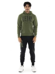 Bluza z bawełna z kaptur na co dzień na siłownię. Brązowe bluzy męskie LEONE 1947 APPAREL, s, bez wzorów, z bawełny, bez kaptura. Za 471.52 zł.