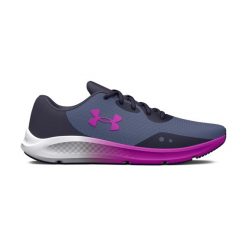 Buty biegowe damskie Under Armour W Charged Pursuit 3. Czarne obuwie sportowe damskie Under Armour, bez wzorów. Za 149.99 zł.