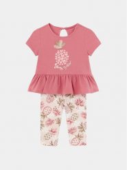 Mayoral Komplet t-shirt i legginsy 1734 Różowy Regular Fit. Czerwone legginsy dla dziewczynek Mayoral, bez wzorów, z bawełny. Za 79.99 zł.