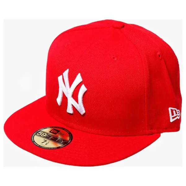 New Era Czapka Mlb Basic Ny Yankees , czerwony, rozmiar 7 1/2. Czerwone czapki i kapelusze damskie New Era, bez wzorów, z materiału, klasyczne. W wyprzedaży za 129.99 zł.