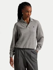Polo Ralph Lauren Bluza 211947966501 Szary Relaxed Fit. Szare bluzy damskie Polo Ralph Lauren, s, bez wzorów, z bawełny, bez kaptura. Za 859.99 zł.