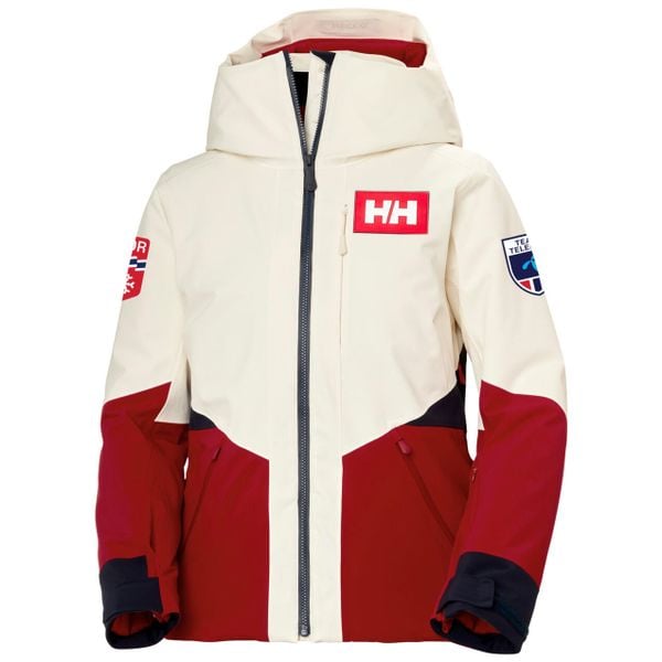 Damska kurtka narciarska z kapturem Helly Hansen Kvitfjell Race Ins. Brązowe kurtki sportowe damskie Helly Hansen, na zimę, bez wzorów, z kapturem, narciarskie. W wyprzedaży za 2,285.50 zł.