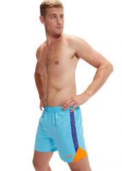 Szorty kąpielowe męskie Speedo HyperBoom Splice 16". Brązowe krótkie spodenki sportowe męskie Speedo, m, bez wzorów, z poliesteru, na fitness i siłownię. Za 79.99 zł.