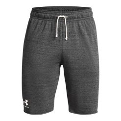 Szorty Under Armour Rival Terry. Białe krótkie spodenki sportowe męskie Under Armour, m, bez wzorów, z bawełny, na fitness i siłownię. Za 290.00 zł.