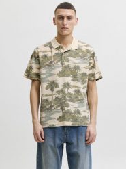 Jack & Jones koszulka polo Mężczyźni Bawełna (100%) beżowy, L. Brązowe koszulki polo męskie Jack & Jones, l, bez wzorów, z bawełny, bez ramiączek. Za 169.95 zł.