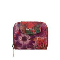 Dwustronny czerwony portfel damski BajuBaj ze skóry naturalnej PD1026s124. Czerwone portfele damskie bez wzorów, ze skóry. Za 163.40 zł.