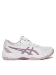Asics Buty halowe Gel-Task 4 1072A106 Biały. Białe obuwie sportowe damskie Asics, bez wzorów, ze skóry. Za 399.99 zł.