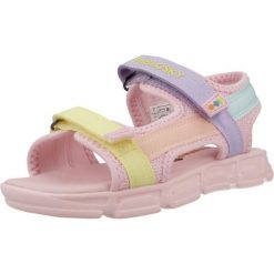 Sandały PABLOSKY 986270P Rose. Czerwone sandały damskie Pablosky, bez wzorów, z materiału, bez obcasa, bez zapięcia. Za 163.99 zł.