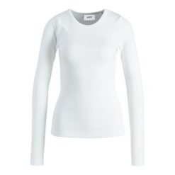 Koszulka damska JJXX freya. Białe koszulki sportowe damskie JJXX, bez wzorów, sportowe, bez kołnierzyka. Za 121.50 zł.