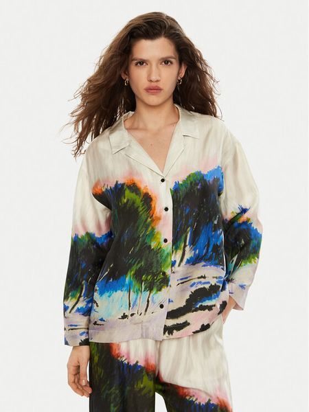 Munthe Koszula Sachu 244102224418 Kolorowy Regular Fit. Bluzki damskie Munthe, bez wzorów, z jedwabiu, bez kołnierzyka, bez ramiączek. Za 1,029.00 zł.