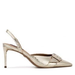 Szpilki Nine West. Żółte szpilki damskie Nine West, bez wzorów, bez obcasa, bez zapięcia. Za 229.99 zł.