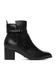 MEXX Botki CEO-MX/034C-WB Czarny. Czarne botki damskie Mexx, ze skóry, bez obcasa, na słupku, bez zapięcia. Za 369.99 zł.