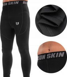Beon Spodnie termoaktywne męskie Beon Skin Pro Quantum Black S. Czarne spodnie materiałowe męskie Beon, m, bez wzorów. Za 49.95 zł.