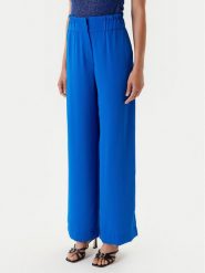Morgan Spodnie palazzo 242-PBIRD Niebieski Wide Leg. Niebieskie spodnie materiałowe damskie Morgan, bez wzorów, z materiału. Za 219.99 zł.