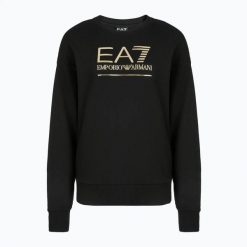 Bluza damska EA7 Emporio Armani Train Visibility. Czarne bluzy damskie EA7 Emporio Armani, m, bez wzorów, z bawełny, bez kaptura, na fitness i siłownię. Za 359.99 zł.