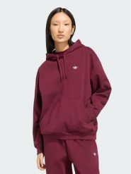 Adidas Bluza Essentials Oversized Fleece Hoodie KT2274 Bordowy Regular Fit. Czerwone bluzy damskie Adidas, s, bez wzorów, z bawełny, bez kaptura. Za 238.99 zł.
