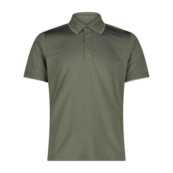 Koszulka polo z dżerseju CMP. Zielone koszulki polo męskie CMP, xl, bez wzorów, z dżerseju, bez kołnierzyka, bez ramiączek, na fitness i siłownię. Za 212.00 zł.
