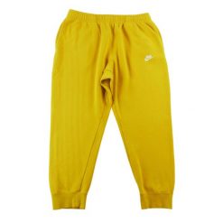 Second life - Spodnie dresowe męskie Club Fleece Joggers - Stan dobry. Żółte spodnie sportowe męskie Nike, m, bez wzorów, z dresówki, do biegania. Za 138.16 zł.