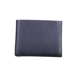 Skórzany portfel w kolorze niebieskim. Niebieskie portfele męskie Calvin Klein, bez wzorów, ze skóry. W wyprzedaży za 289.95 zł.