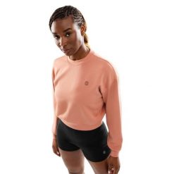 Bluza treningowa crop top dla kobiet Fitness Siroko Pinnacle. Brązowe bluzy sportowe damskie SIROKO, bez wzorów, z materiału, bez kaptura, na fitness i siłownię. W wyprzedaży za 127.00 zł.