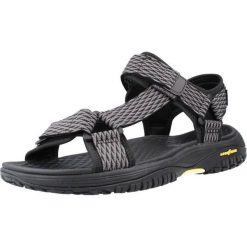 Sandały Mężczyzna Skechers Relaxed Fit: Lomell Rip Tide czarny. Szare sandały męskie Skechers, z tkaniny, z otwartym noskiem, bez zapięcia. Za 315.99 zł.