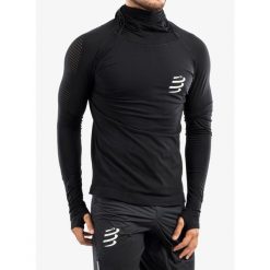 Bluza męska Compressport 3D Thermo UltraLight Racing Hoodie. Czarne bluzy męskie Compressport, l, bez wzorów, bez kaptura, do biegania. Za 413.99 zł.