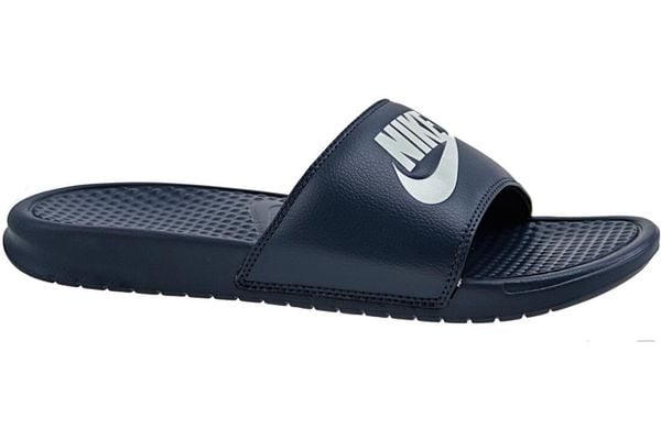 Klapki na basen męskie, Benassi JDI. Niebieskie klapki męskie Nike, z materiału, sportowe. Za 119.99 zł.