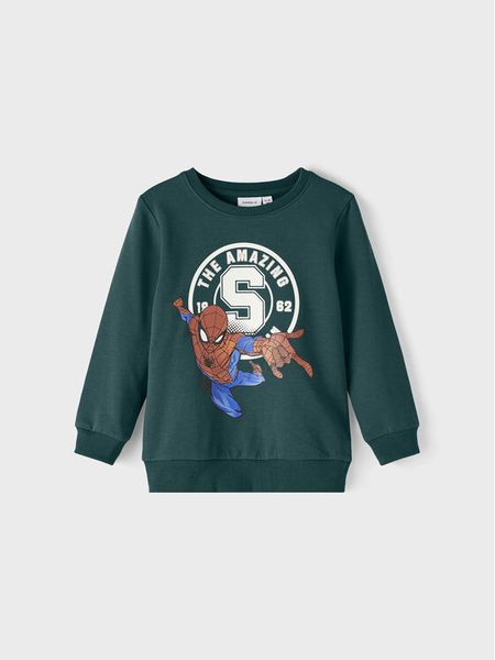 NAME IT Bluza SPIDER-MAN 13210737 Zielony Regular Fit. Zielone bluzy dla chłopców Name it, bez wzorów, z bawełny, bez ramiączek, bez kaptura. Za 144.99 zł.