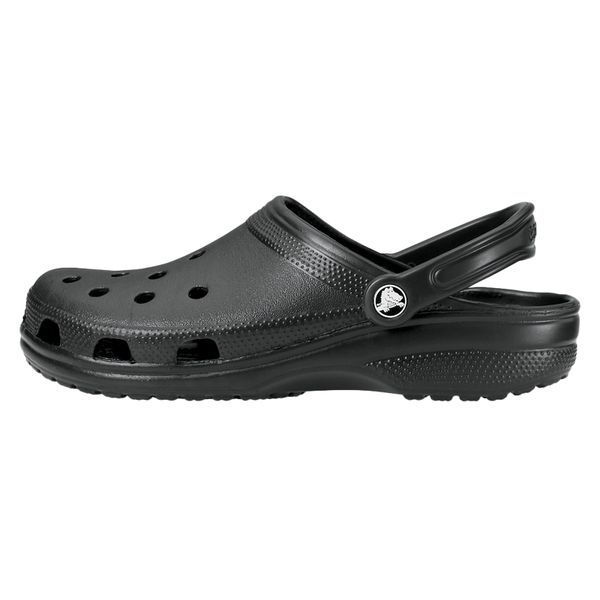 Buty do chodzenia Crocs Classic Unisex. Czarne klapki damskie Crocs, bez wzorów, z materiału. Za 282.00 zł.