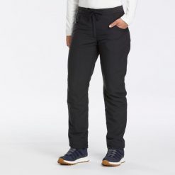 Spodnie turystyczne damskie Quechua NH100 Warm. Czarne spodnie sportowe damskie QUECHUA, xs, bez wzorów, z materiału, trekkingowe. Za 129.99 zł.