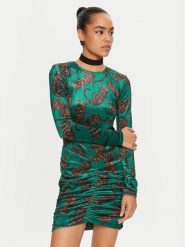 Just Cavalli Sukienka codzienna 77PAO920 Zielony Slim Fit. Zielone sukienki damskie Just Cavalli, na co dzień, bez wzorów, z syntetyku, bez kołnierzyka, bez ramiączek, proste. Za 689.99 zł.