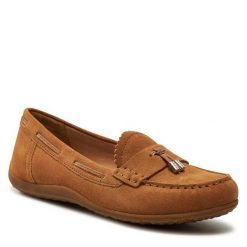 Mokasyny Geox. Brązowe mokasyny damskie Geox. Za 289.99 zł.