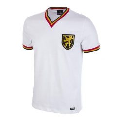 Koszulka retro piłkarska dla dorosłych - Belgia Lata 70 Wydanie Gościa - Biała. Białe koszulki sportowe męskie COPA FOOTBALL, bez wzorów, bez kołnierzyka, bez ramiączek, do piłki nożnej. Za 255.58 zł.