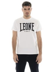 Podstawowa koszulka Kurzarm Leone 1947 z dużym logo. Białe koszulki sportowe męskie LEONE 1947 APPAREL, m, z aplikacjami, z bawełny, bez kołnierzyka, bez ramiączek, na fitness i siłownię. Za 147.35 zł.