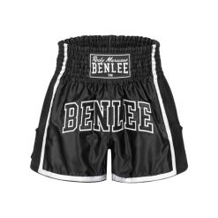 Szorty do boksu tajskiego Benlee Dagett. Białe krótkie spodenki sportowe męskie BENLEE, bez wzorów, na fitness i siłownię. Za 265.50 zł.