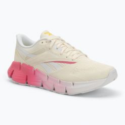 Buty do biegania damskie Reebok Zig Dynamica 5. Białe obuwie sportowe damskie Reebok, bez wzorów, z gumy, do biegania. Za 329.99 zł.