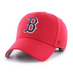 Czapka z daszkiem męska do baseballu Brand `47 Boston Red Sox czerwona. Czerwone czapki i kapelusze męskie 47 Brand, bez wzorów, z materiału. Za 139.00 zł.