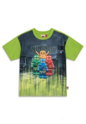 Koszulka Chłopięca LEGO Ninjago Taj311 Limonkowa. Zielone t-shirty dla chłopców LEGO, bez wzorów, z bawełny, bez ramiączek. Za 71.99 zł.