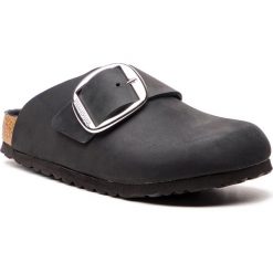 Klapki BIRKENSTOCK - Basel Big Buckle 1011133 Black. Czarne klapki damskie Birkenstock, z nubiku. Za 650.00 zł.