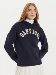 Gant Bluza 1949 Arch Graphic 4201262 Granatowy Loose Fit. Niebieskie bluzy damskie GANT, xl, bez wzorów, z bawełny, bez kaptura. Za 329.99 zł.