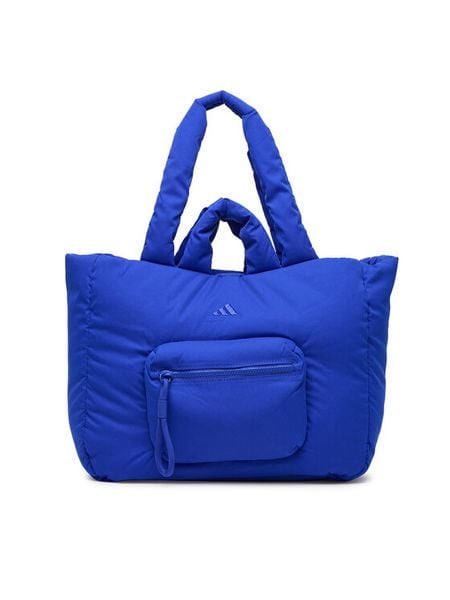Adidas Torebka Must Haves Puffy JZ4415 Niebieski. Niebieskie torebki do ręki damskie Adidas, bez wzorów, z materiału, bez dodatków. Za 219.99 zł.