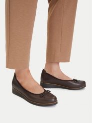 Lasocki Baleriny CEO-EST-TOMBA-01 Brązowy ciemny. Brązowe baleriny damskie Lasocki, bez wzorów, ze skóry, bez obcasa. Za 179.99 zł.