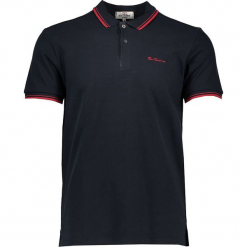 Koszulka polo w kolorze czarnym. Czarne koszulki polo męskie Ben Sherman, z haftami, z bawełny. W wyprzedaży za 108.95 zł.