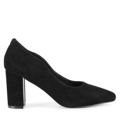 Czółenka Lasocki. Czarne czółenka damskie Lasocki, bez wzorów, bez obcasa, bez zapięcia. Za 249.99 zł.