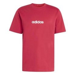 Koszulka Adidas Sport M Lin Sj T Dorośli. Czerwone koszulki sportowe męskie Adidas, m, bez wzorów, z bawełny, bez kołnierzyka, bez ramiączek. Za 155.99 zł.