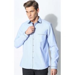 Jasnoniebieska Koszula Unique Line. Szare koszule męskie marki Born2be, z długim rękawem. Za 59.99 zł.