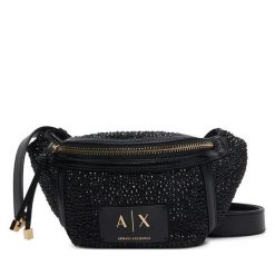 Nerka Armani Exchange. Czarne torebki do ręki damskie Armani Exchange, bez wzorów, bez dodatków. Za 514.99 zł.