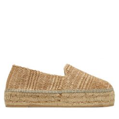 Espadryle Manebi. Brązowe espadryle damskie Manebi, bez wzorów, bez obcasa, bez zapięcia. Za 379.99 zł.