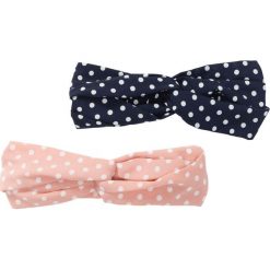 Opaski na głowę (2 części) bonprix ciemnoniebiesko-cielisto-biały w kropki. Czapki i kapelusze damskie bonprix. Za 44.99 zł.