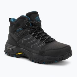 Buty męskie SKECHERS Arch Fit Dawson Raveno. Czarne trekkingi męskie Skechers, trekkingowe. Za 439.99 zł.